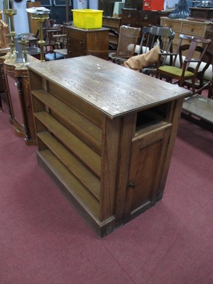 Lot 1584 - XX Century oak church side bookcase cabinet...