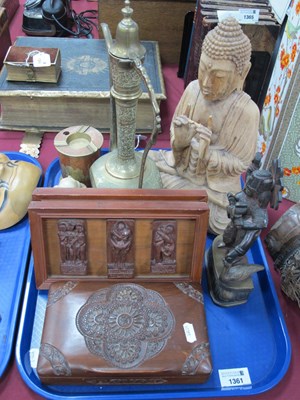 Lot 1361 - Softwood Carving of a Seated Buddha, Indian...