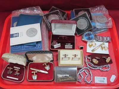 Lot 1320 - Silver Ring, Lacoste gents wristwatch, coinage,...