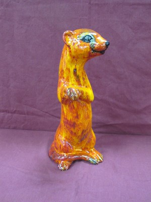 Lot 1217 - Anita Harris Model of a Meercat, gold signed,...