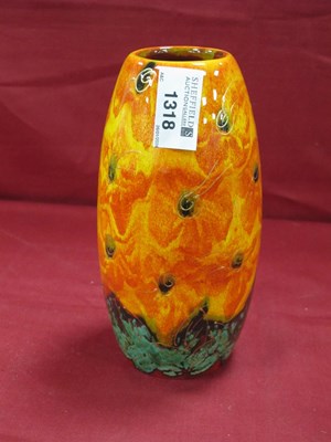 Lot 1318 - Anita Harris 'Floral Medley' Delta Vase, gold...