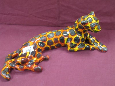 Lot 1299 - Anita Harris Hot Coals 'Leopard' Figure, gold...