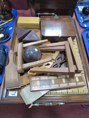 Lot 1404 - An Edwardian Wooden Butler's Tray; plus a...