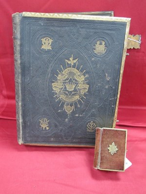 Lot 1364 - A Leather Bound and Brass Frmed Holy Bible;...