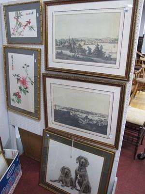 Lot 1567 - Two Oriental Needleworks, in matching frames,...