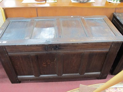 Lot 1660 - XVII Century and Later Oak Joined Coffer, with...