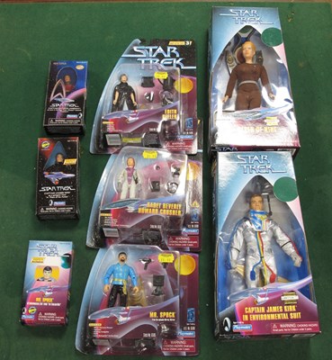 Lot 454 - Eight Star Trek Plastic Action Figures by...