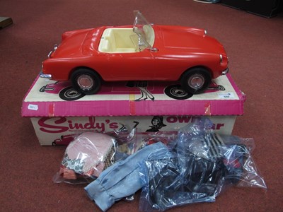 Lot 502 - An original Sindy MG motor car boxed, plus a...