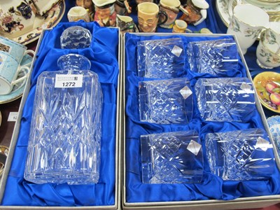 Lot 1272 - Edinburgh crystal glass decanter together with...