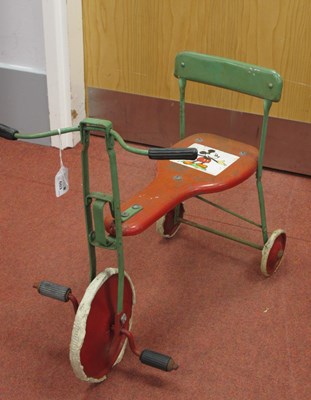 Lot 603 - A Mid XX Century pressed steel childs tricycle...