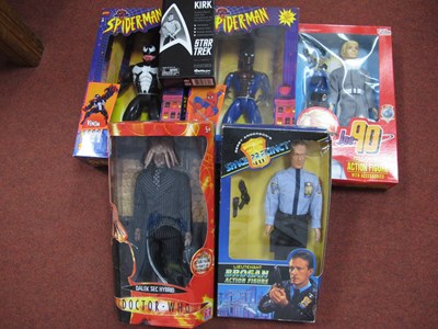 Lot 385 - Six Boxed Plastic Action figures by Toy Biz,...
