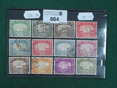 Lot 664 - Stamps; A good used set of Aden 'DHOWS' S.G. 1-...