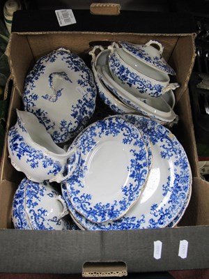 Lot 1087 - Blue and White Pottery Dinner Ware of...