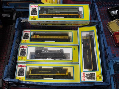 Lot 466 - Five Atlas "HO" Gauge U.S.A Outline Diesel...