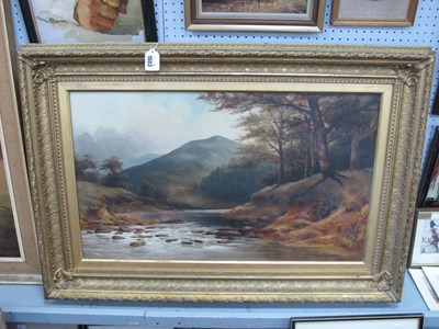 Lot 1553 - Edwin Siddall, Loch Scene with Distant...