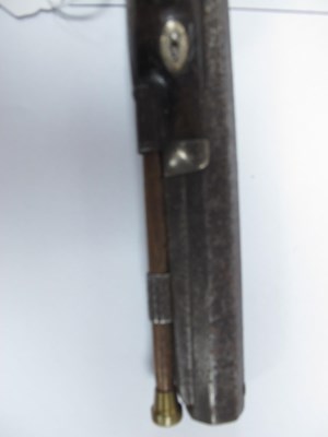 Lot 790 - 19th Century Flintlock pistol with octagonal...