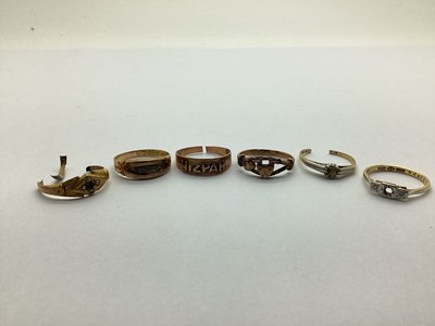 Lot 235 - Antique and Later Rings, (some shanks cut /...