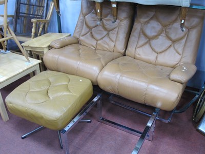 Lot 1583 - Laronvale of Nantwich, 1970's brown leather...