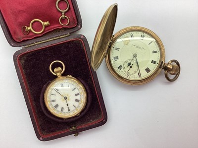 Lot 141 - A Decorative Fob Watch, the gilt highlighted...