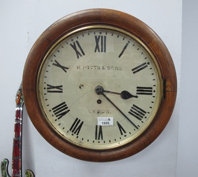 Lot 1525 - Late XIX Century wall clock with fusee...