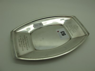 Lot 93 - A Hallmarked Silver Trinket Dish, engraved...