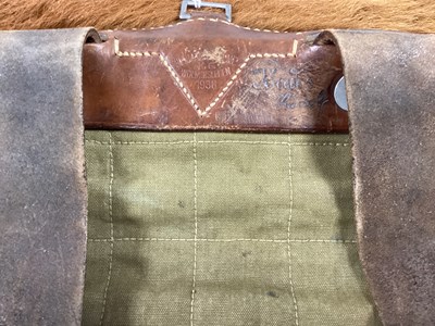 Lot 761 - WWII German Army canvas pony fur M34 Tornister...