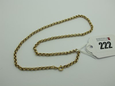 Lot 222 - A 9ct Gold Belcher Link Chain, of uniform...