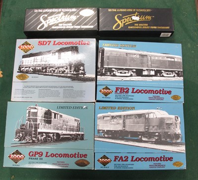 Lot 487 - Six 'HO' Gauge U.S.A Outline Boxed Diesel...