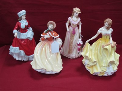 Lot 1319 - Four Royal Doulton 'Pretty ladies' figurines...