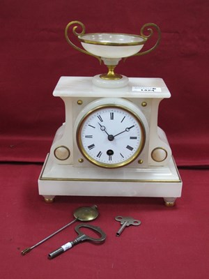 Lot 1424 - An early XX Century French marble mantle clock...