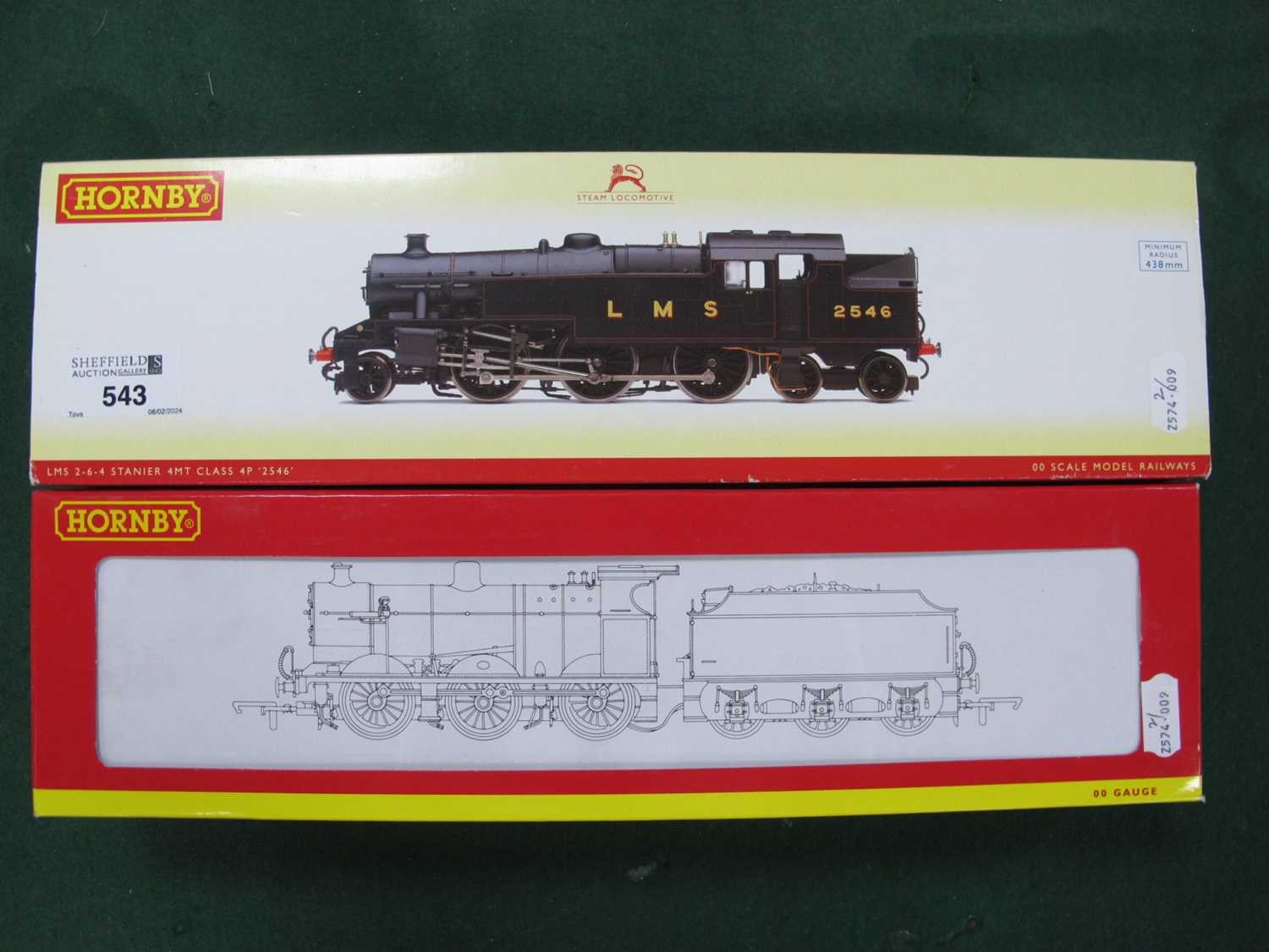 Lot 543 - Two Hornby "OO"/4mm Steam Locomotive, a Ref No....