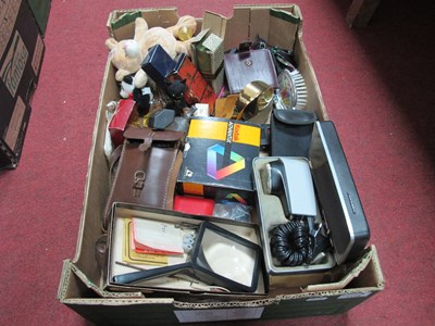 Lot 1135 - Ladies perfumes, camera, hand magnifier etc....