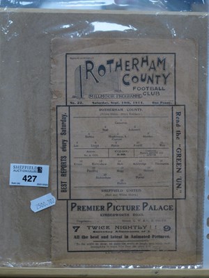 Lot 427 - 1914 Rotherham County v. Sheffield United...