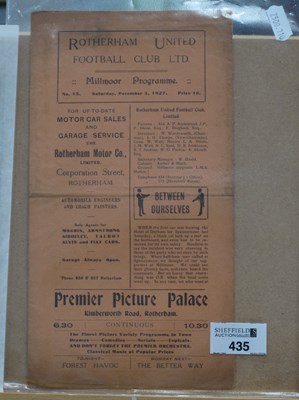 Lot 435 - 1927-8 Rotherham United v. Halifax Town...