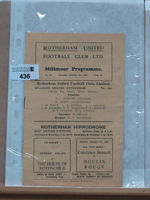 Lot 436 - 1934-5 Rotherham United v. Mansfield Town...