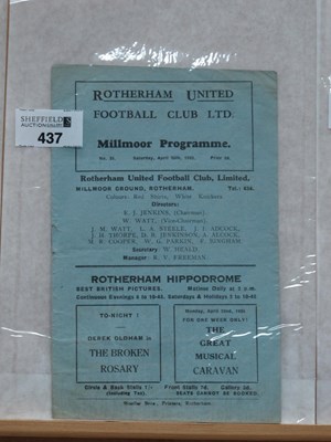 Lot 437 - 1934-5 Rotherham United v. Stockport County...