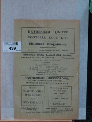 Lot 439 - 1936-7 Rotherham United v. Halifax Town, Eight...