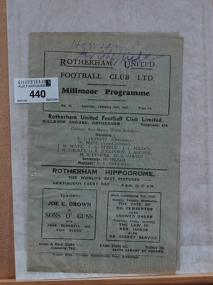 Lot 440 - 1936-7 Rotherham United v. York City Eight...