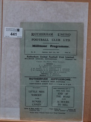 Lot 441 - 1936-7 Rotherham United v. Chester Eight Page...