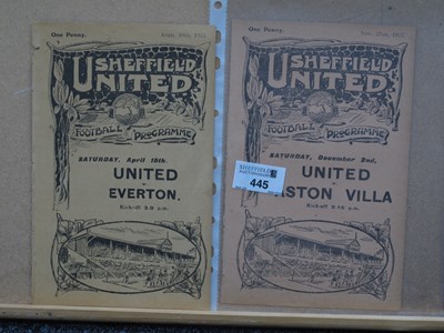 Lot 445 - 1922 Sheffield United Reserves v. Rotherham...