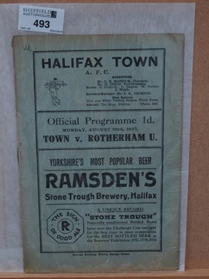 Lot 493 - 1937-8 Halifax Town v. Rotherham United Eight...