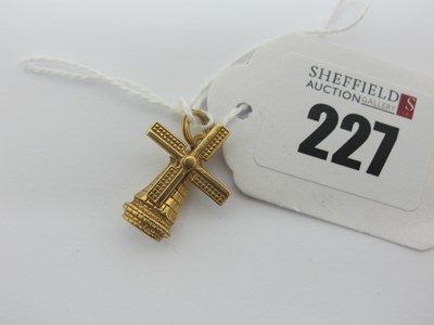 Lot 227 - A Novelty Windmill Pendant/Charm with rotating...