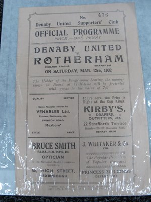 Lot 558 - 1931-2 Denaby United v. Rotherham United Four...