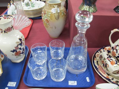 Lot 1277 - Royal Doulton crystal 'Lunar' decanter and...