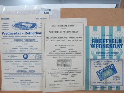Lot 586 - Sheffield Wednesday v. Rotherham United 1943-4...