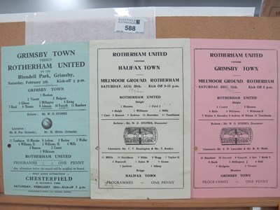 Lot 588 - Rotherham United 1943-4 Single Sheet...