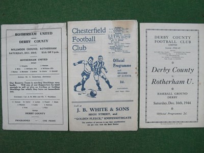 Lot 594 - Rotherham United 1944-5 Away Four Page...