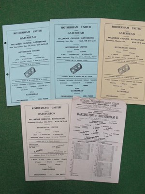 Lot 600 - 1945-6 Rotherham United Programmes v....