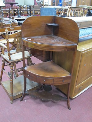 Lot 1672 - Early XIX Century Mahogany Corner Washstand,...