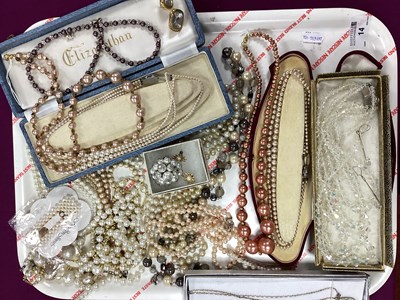 Lot 14 - A Collection of Imitation Pearl Bead Necklaces,...